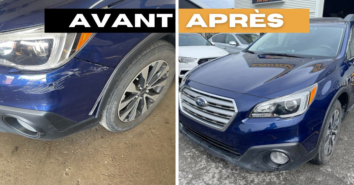 Nuancier de peinture utilisé par un carrossier en atelier à Laval