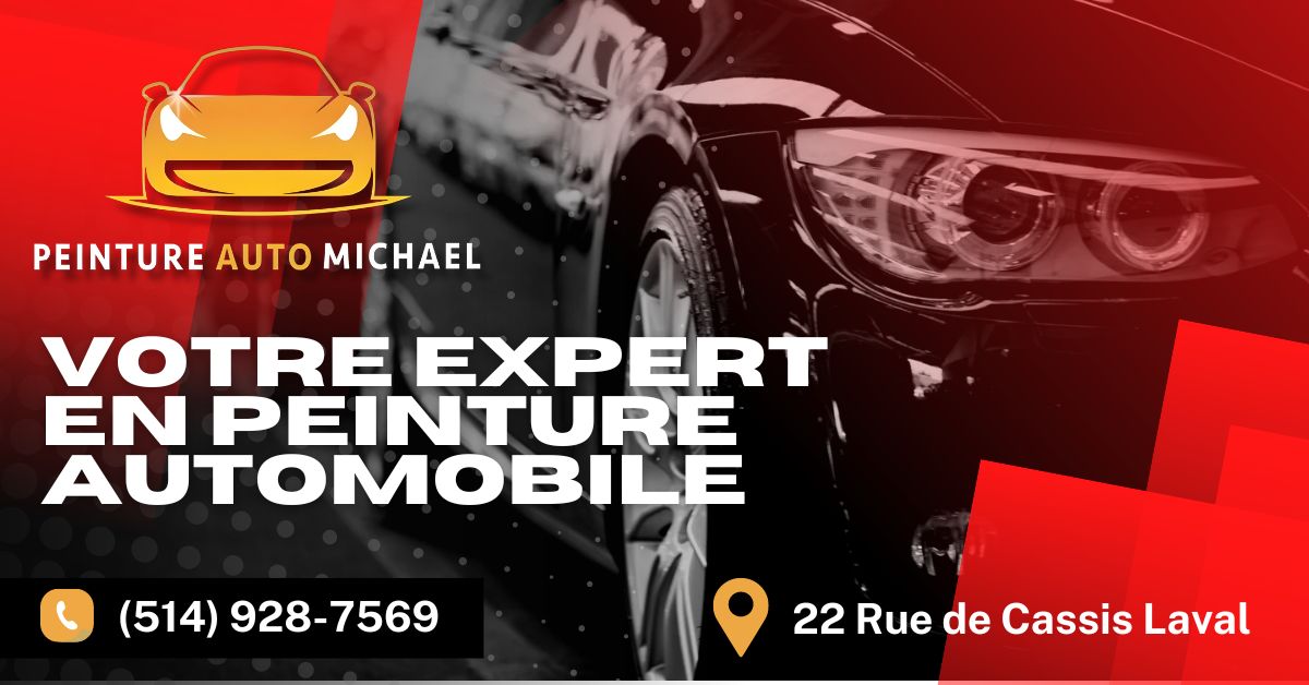  Carrossier ponçant un panneau de carrosserie dans un atelier à Laval 